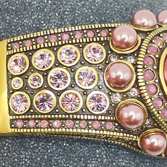 Heidi Daus Rhapsody in Hues Cabochon Hinged Cuff Bracelet in Box - Picture 7 of 13